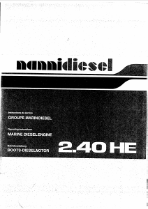 Manual Nanni 2.40HE Boat Engine