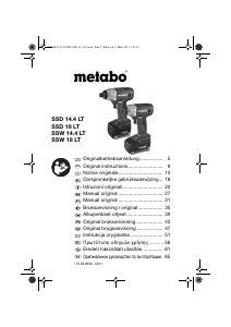 Instrukcja Metabo SSD 144 LT Wiertarko-wkrętarka