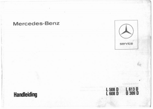 Handleiding Mercedes-Benz O 309 D (1977) Vrachtwagen