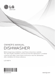 Manual LG LD-1481W4 Dishwasher