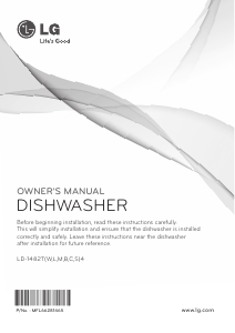 Manual LG LD-1482T4 Dishwasher