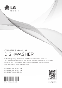 Manual LG LD-1484T4 Dishwasher