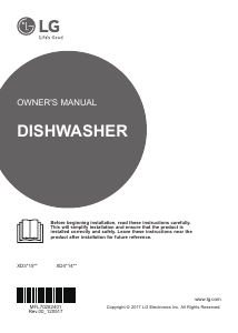 Manual LG XD3A15BS Dishwasher