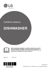 Manual LG XD3A15NS Dishwasher