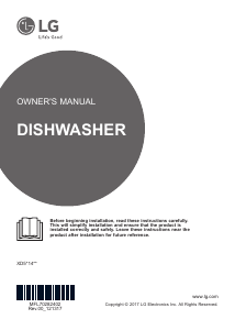 Manual LG XD5B14PS Dishwasher