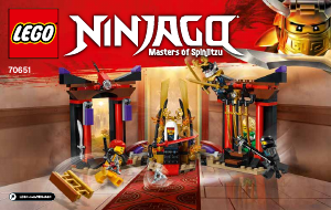 Manuale Lego set 70651 Ninjago Duello nella sala del trono