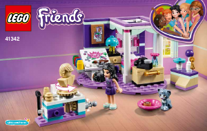 Manual Lego set 41342 Friends Quarto deluxe da Emma