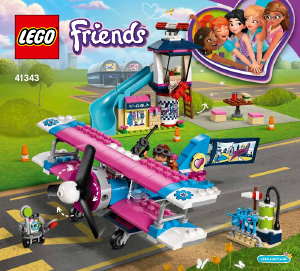 Manuale Lego set 41343 Friends Tour in aereo ad Heartlake City