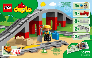 Rokasgrāmata Lego set 10872 Duplo Dzelzceļa tilts un sliedes