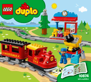 Rokasgrāmata Lego set 10874 Duplo Tvaika lokomotīve