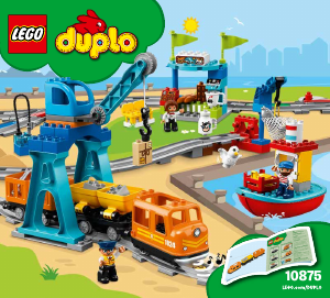 Manual Lego set 10875 Duplo Cargo train