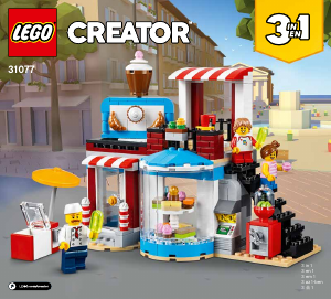 Návod Lego set 31077 Creator Cukráreň