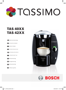 Manual Bosch TAS4212 Tassimo Coffee Machine