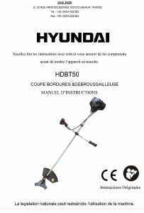 Mode d’emploi Hyundai HDBT50 Coupe-herbe