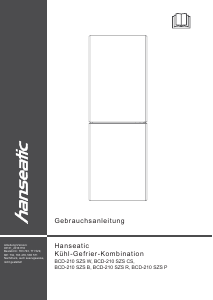 Bedienungsanleitung Hanseatic BCD-210 SZS CS Kühl-gefrierkombination