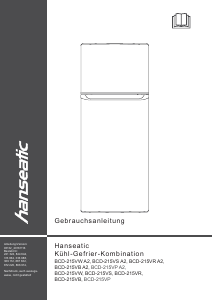 Bedienungsanleitung Hanseatic BCD-215VW Kühl-gefrierkombination