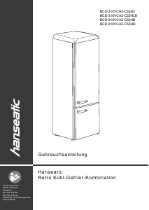 Bedienungsanleitung Hanseatic BCD-310VCA2-C53HR Kühl-gefrierkombination