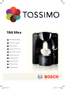 Mode d’emploi Bosch TAS5546 Tassimo Cafetière