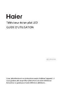 Mode d’emploi Haier LE32F9000C Téléviseur LED