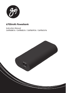 Manual Goji G6PB6BL16 Portable Charger