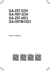 Mode d’emploi Gigabyte GA-H97M-HD3 Carte mère