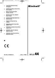 Návod Einhell BT-LS 44 Štiepačka dreva