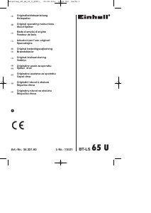 Návod Einhell BT-LS 65 U Štiepačka dreva