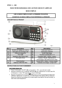 Mode d’emploi Eurotops EP563 Radio