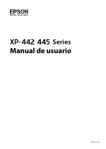 Manual de uso Epson XP‑442 Espression Home Impresora multifunción