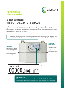 Handleiding Elster G10 (Enduris) Gasmeter