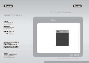 Manual DeLonghi DEDW60SI Dishwasher