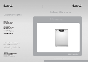 Manual DeLonghi DEDW6015W Dishwasher