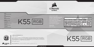 Manual Corsair K55 RGB Keyboard