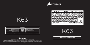 Руководство Corsair K63 Клавиатура