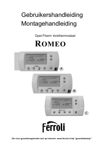 Handleiding Ferroli Romeo OpenTherm Thermostaat