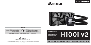 Manual de uso Corsair Hydro Series H100i v2 Enfriador de CPU