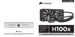 Mode d’emploi Corsair Hydro Series H100x Refroidisseur de CPU