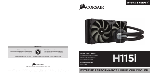 Mode d’emploi Corsair Hydro Series H115i Refroidisseur de CPU