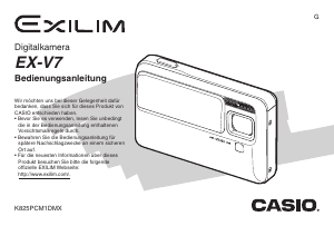 Bedienungsanleitung Casio EX-V7 Exilim Digitalkamera