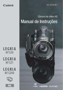 Manual Canon LEGRIA HF S20 Câmara de vídeo