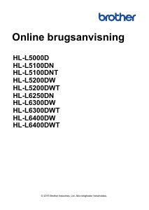 Brugsanvisning Brother HL-L5000D Printer