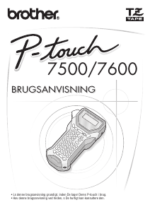 Brugsanvisning Brother PT7500 P-Touch Etiketmaskine