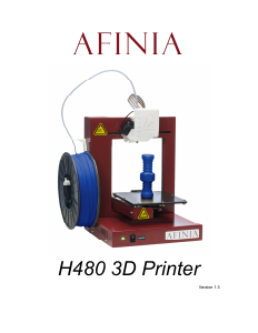 Manual Afinia H480 3D Printer