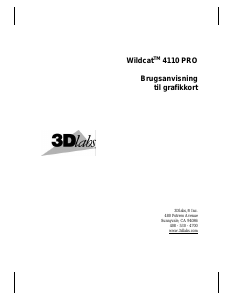 Brugsanvisning 3Dlabs Wildcat 4110 PRO Grafikkort