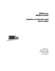 Manual 3Dlabs Wildcat II 5000 Graphics Card