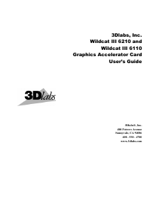 Manual 3Dlabs Wildcat III 6110 Graphics Card