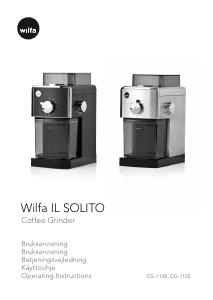 Manual Wilfa CG-110B Il Solito Coffee Grinder