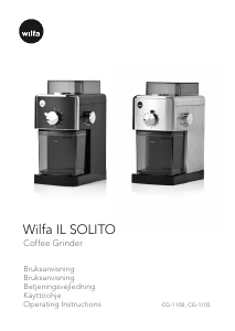 Bruksanvisning Wilfa CG-110S Il Solito Kaffekvarn