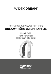 Bedienungsanleitung Widex Dream 220 Hörgerät