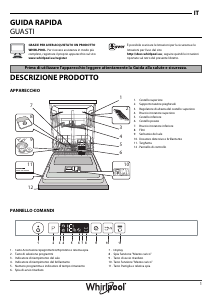 Manuale Whirlpool WIC 3B+26 Lavastoviglie